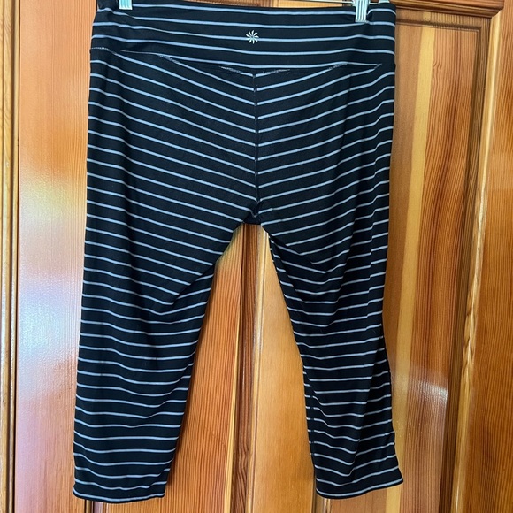 Athleta Striped Leggings in Black and White - Picture 2 of 3